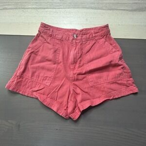 Universal Thread Shorts Women's sz 4 Chino High Rise Pockets Pink/Salmon